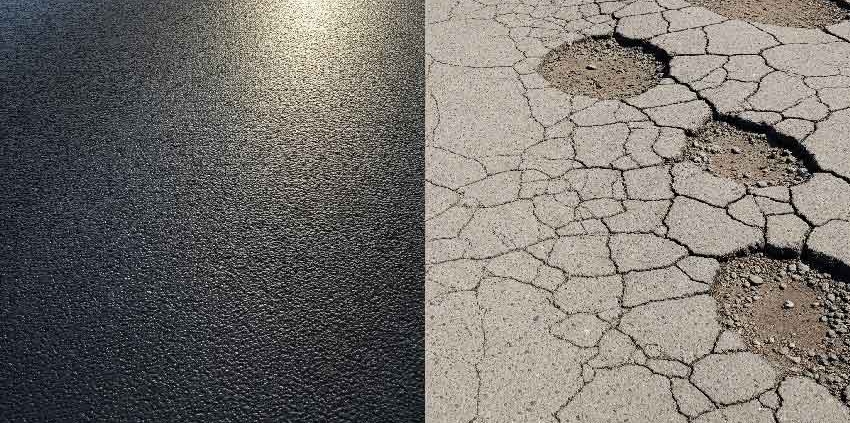 High-Quality vs. Low-Quality Bitumen | تفاوتهای قیر با کیفیت و قیر بیکیفیت | البيتومين عالي الجودة مقابل الرديء