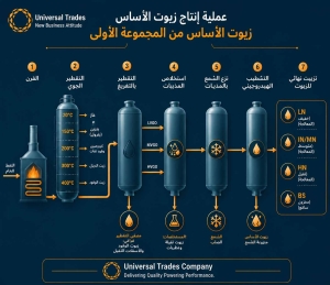 عملية إنتاج الزيوت الأساسية للمجموعه الاولی