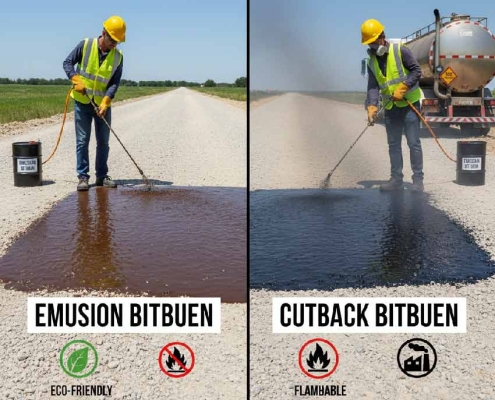 emulsion bitumen vs cutback bitumen | تفاوت قیر امولسیونی و قیر محلول | الفرق بين البيتومين المستحلب والبيتومين القطع (المذاب)