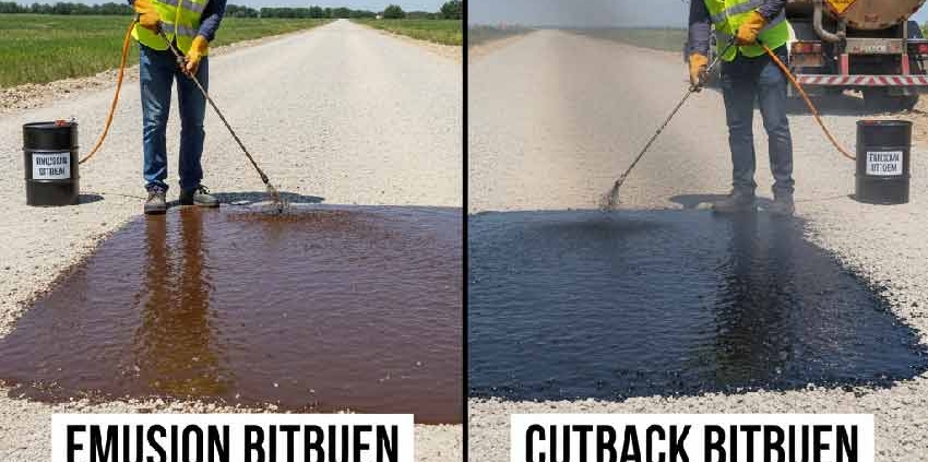 emulsion bitumen vs cutback bitumen | تفاوت قیر امولسیونی و قیر محلول | الفرق بين البيتومين المستحلب والبيتومين القطع (المذاب)