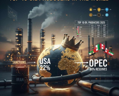 Top 10 Oil Producers in the World | ۱۰ تولیدکننده برتر نفت در جهان | أكبر 10 دول منتجة للنفط في العالم