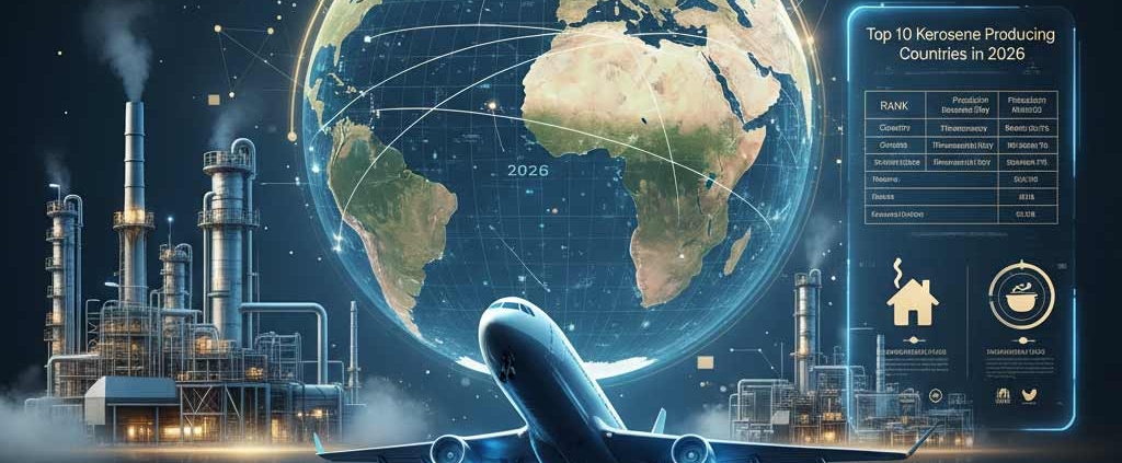 Top 10 Kerosene Producing Countries 2026 | ۱۰ کشور برتر تولیدکننده نفت سفید در سال ۲۰۲۶ | أكبر 10 دول منتجة للكيروسين في عام 2026