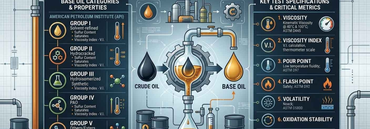 Base Oil Specifications | مشخصات آزمایشگاهی روغن پایه | ما هي مواصفات زيت الأساس؟