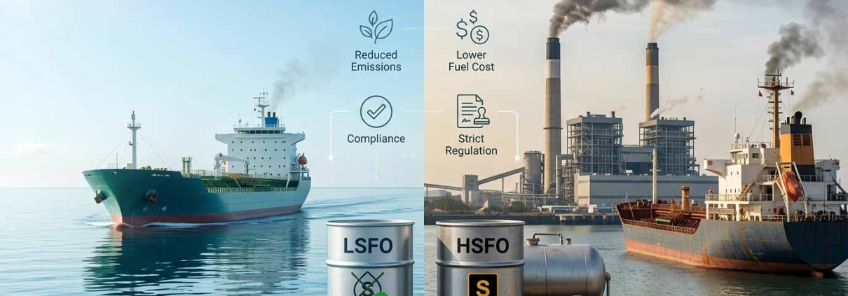Low‑Sulfur (LSFO) vs High‑Sulfur Fuel Oil (HSFO) | تفاوت مازوت کمگوگرد (LSFO) و پرگوگرد (HSFO) | الفروق بين زيت الوقود منخفض الكبريت (LSFO) وعالي الكبريت (HSFO)