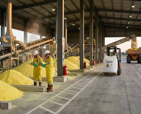 Sulfur Safety Guide | راهنمای ایمنی کار با گوگرد | دليل سلامة الكبريت