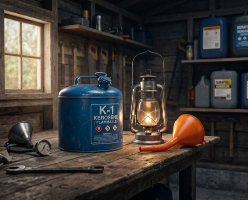 how to store kerosene safely for lantern use? | چگونه نفت سفید را برای استفاده در فانوس بهصورت ایمن نگهداری کنیم? | كيف تخزّن الكيروسين بأمان لاستخدام الفانوس