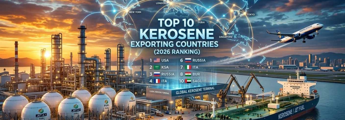 Top 10 Largest Kerosene Exporting Countries | بزرگترین کشورهای صادرکننده نفت سفید در جهان 2026 | أكبر 10 دول مصدرة للكيروسين في العالم